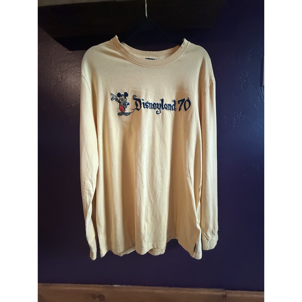 Disneyland Resort 70th Anniversary Vault Collection Yellow Long Sleeve NWT Large
